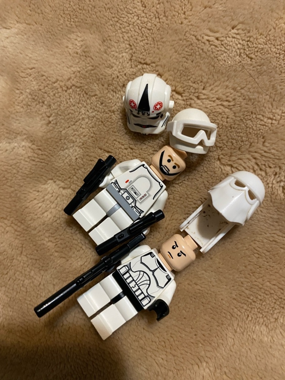 Lego White Star Trooper Minifigures with Black Blasters - Pack of 2